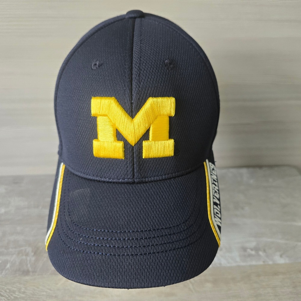 Michigan‎ Wolverines Hat Navy Blue Polyester Embroidered Logo